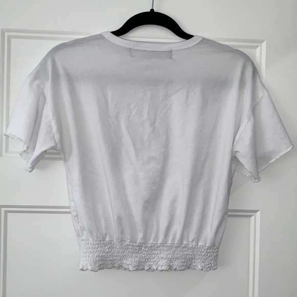 Soft Code x Mode Rouched White T-shirt - Picture 3 of 4